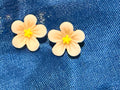 Cherry Blossom Stud Earrings in Peach