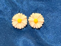Crysanthemum Stud Earrings in Light Pink