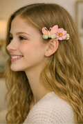 Whimsical Rainbow Butterly and Floral Hair Clip